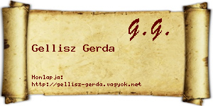 Gellisz Gerda névjegykártya